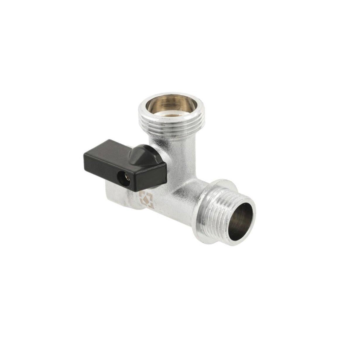Кран шаровый для стиральной машинки Raftec KSM010201 1/2x3/4x1/2" (73809)