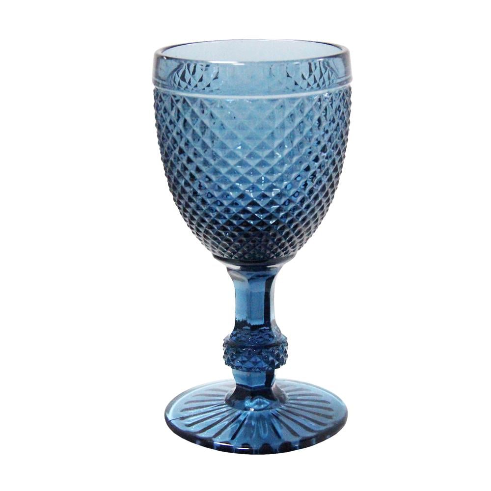 Бокал для вина и воды Olens из цветного стекла 250 мл Синий (34215-16-2EP)