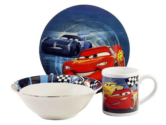 Детская посуда Тачки 3 пр. (7-Т) - фото 1 Детская посуда Тачки 3 пр. (7-Т) - фото 1