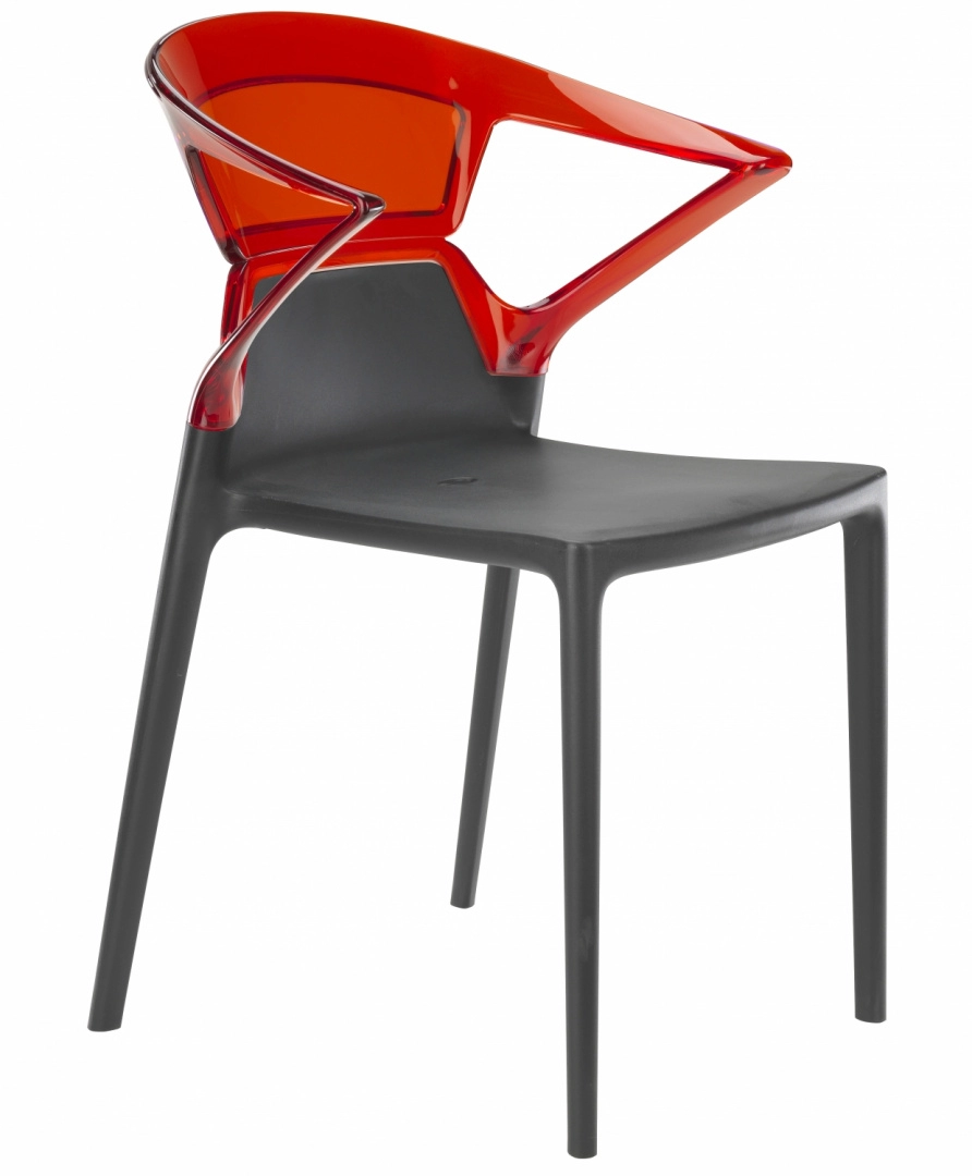 Кресло Litolan Papatya Ego-K антрацит Прозрачно-красный (DR002038)