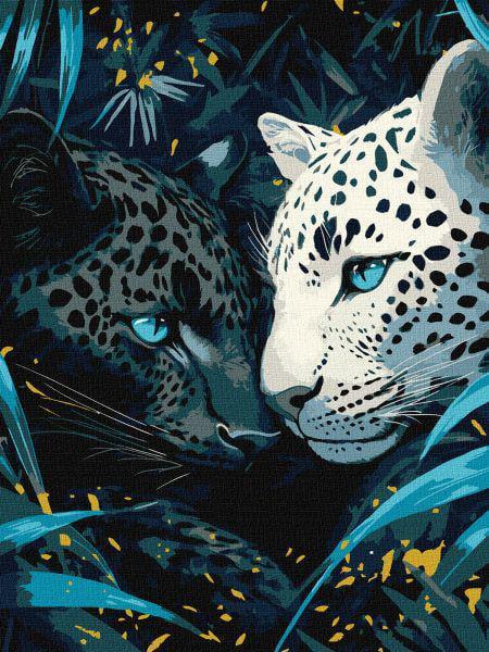 Картина за номерами Ideyka Блакитноокі з фарбами металік extra 30x40 см (Id-KHO6730)