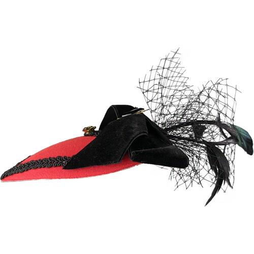 Вуалетка Серце SETA Decor 22-302RD-BLK - фото 3