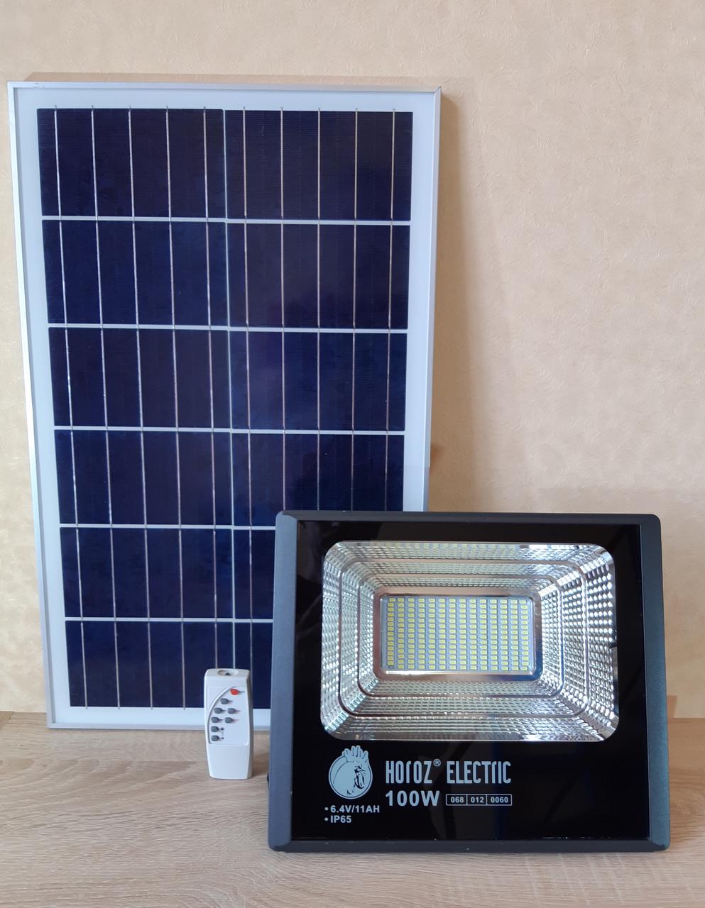 Прожектор на сонячній батареї HOROZ ELECTRIC LED TIGER-100 100W 6400K (068-012-0100-010)