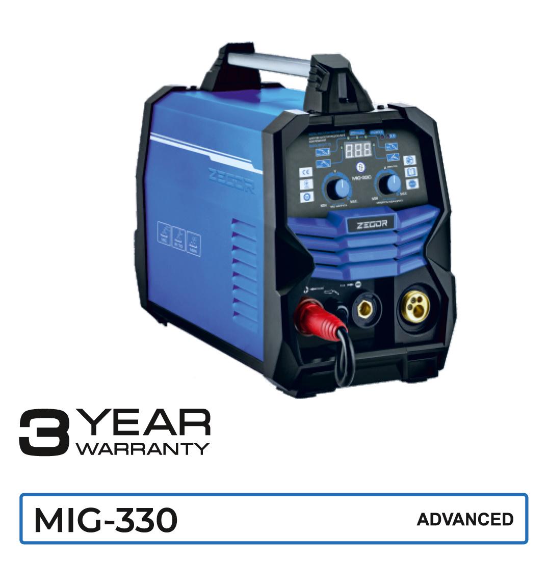 Инверторный сварочный аппарат Zegor MIG-330/IGBT/5,6 Квт 3в1 MIG TIG MMA - фото 16 Инверторный сварочный аппарат Zegor MIG-330/IGBT/5,6 Квт 3в1 MIG TIG MMA - фото 16