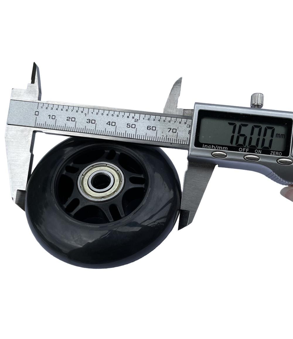 Колесо для роликів/самокатів без світла підшипник ABES-7 76х22 мм Чорний - фото 4