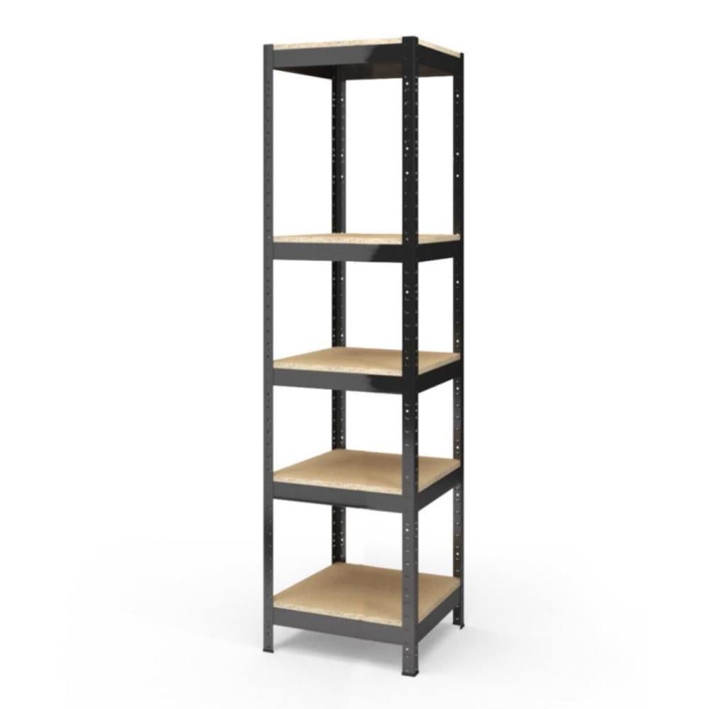 Стеллаж металлический БОНА-ПРО 180x40x40 см 5 полок ДСП 10 мм Черный (42928)