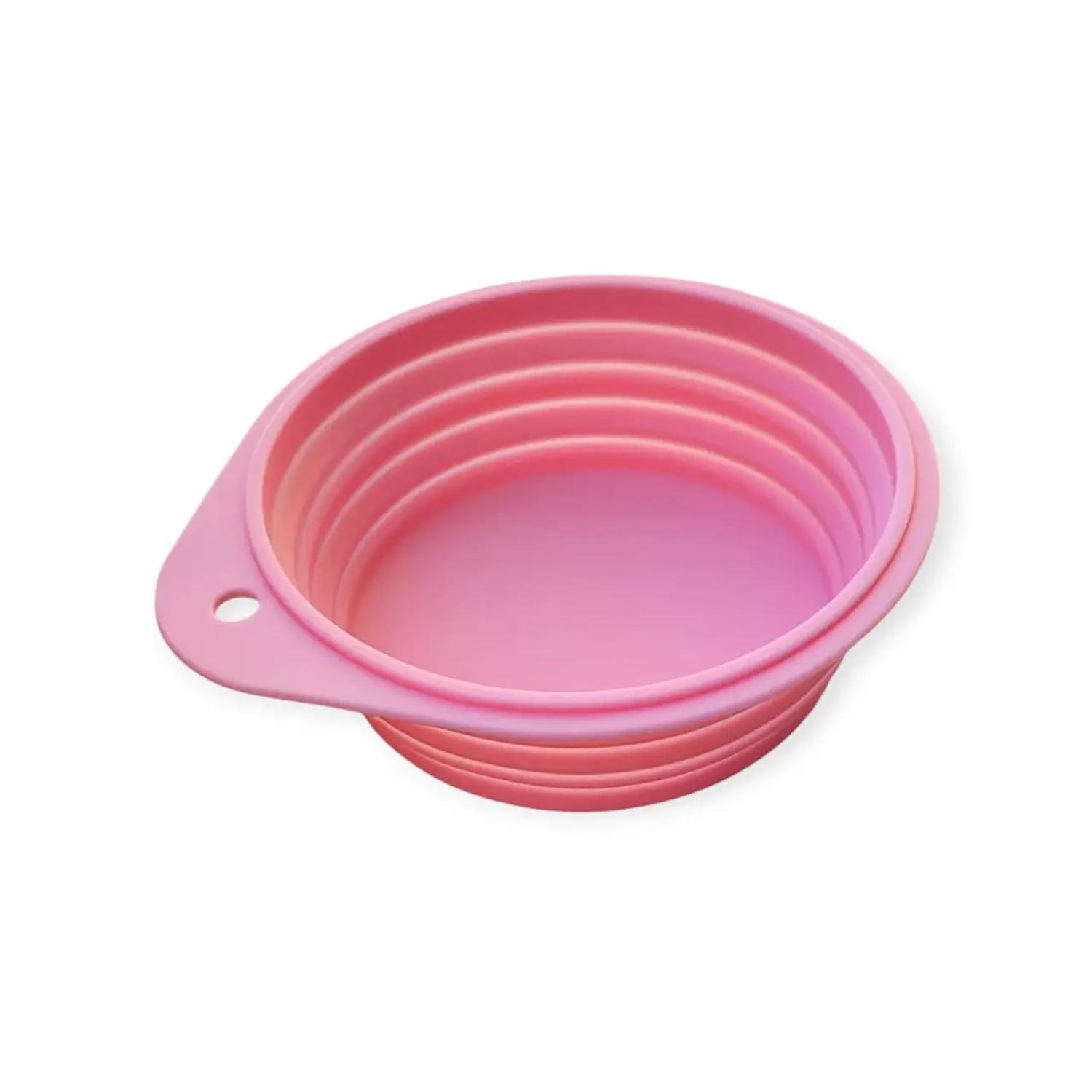 Миска для котів та собак складна силіконова Рожевий (87155) - фото 1