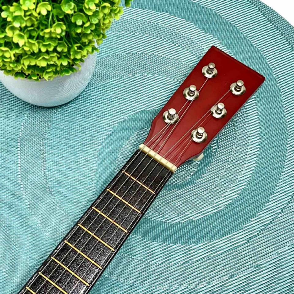 Гитара деревянная детская 6 струн Красный (M 1369) - фото 6