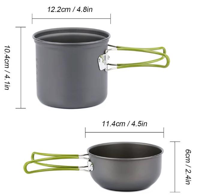 Набір туристичного посуду для походів металевий (AWN-00150) - фото 3 Набір туристичного посуду для походів металевий (AWN-00150) - фото 3