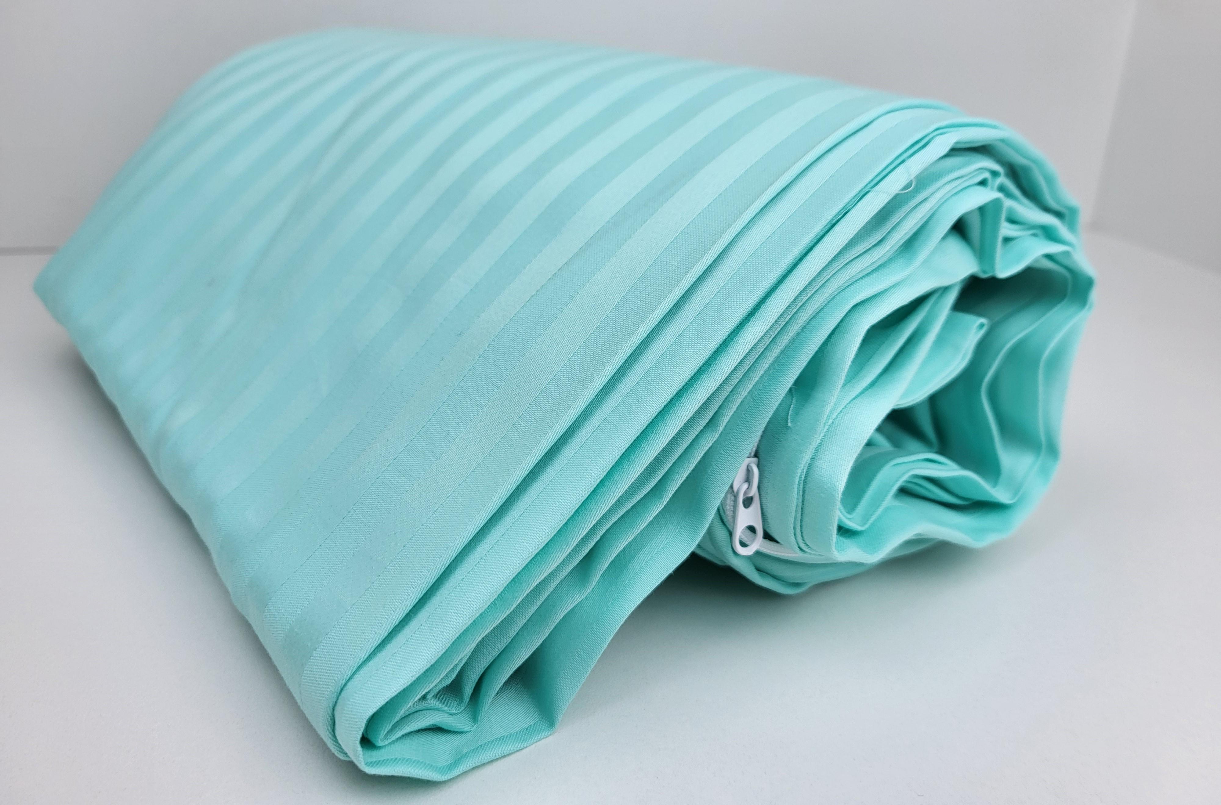 Пододеяльник сатин страйп 200х220 см Голубой (1520)