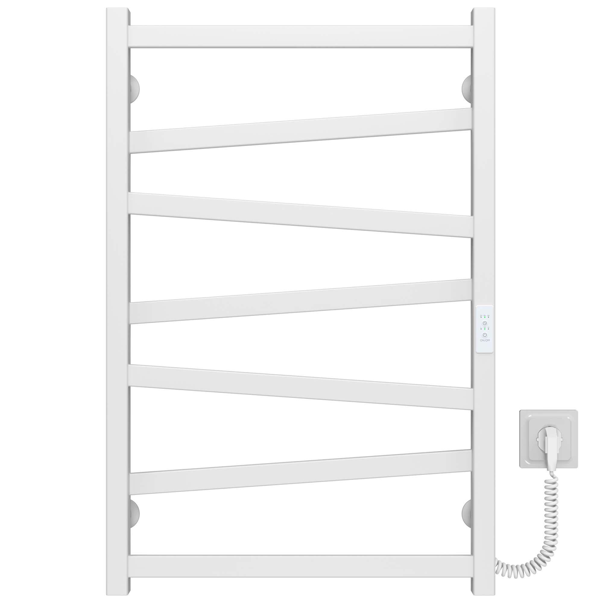 Рушникосушарка електрична Deffi Alpha П7 WD04 праве підключення нержавіюча сталь 500х800 мм Білий (A.AL.80.50.7.E.W.R.4)