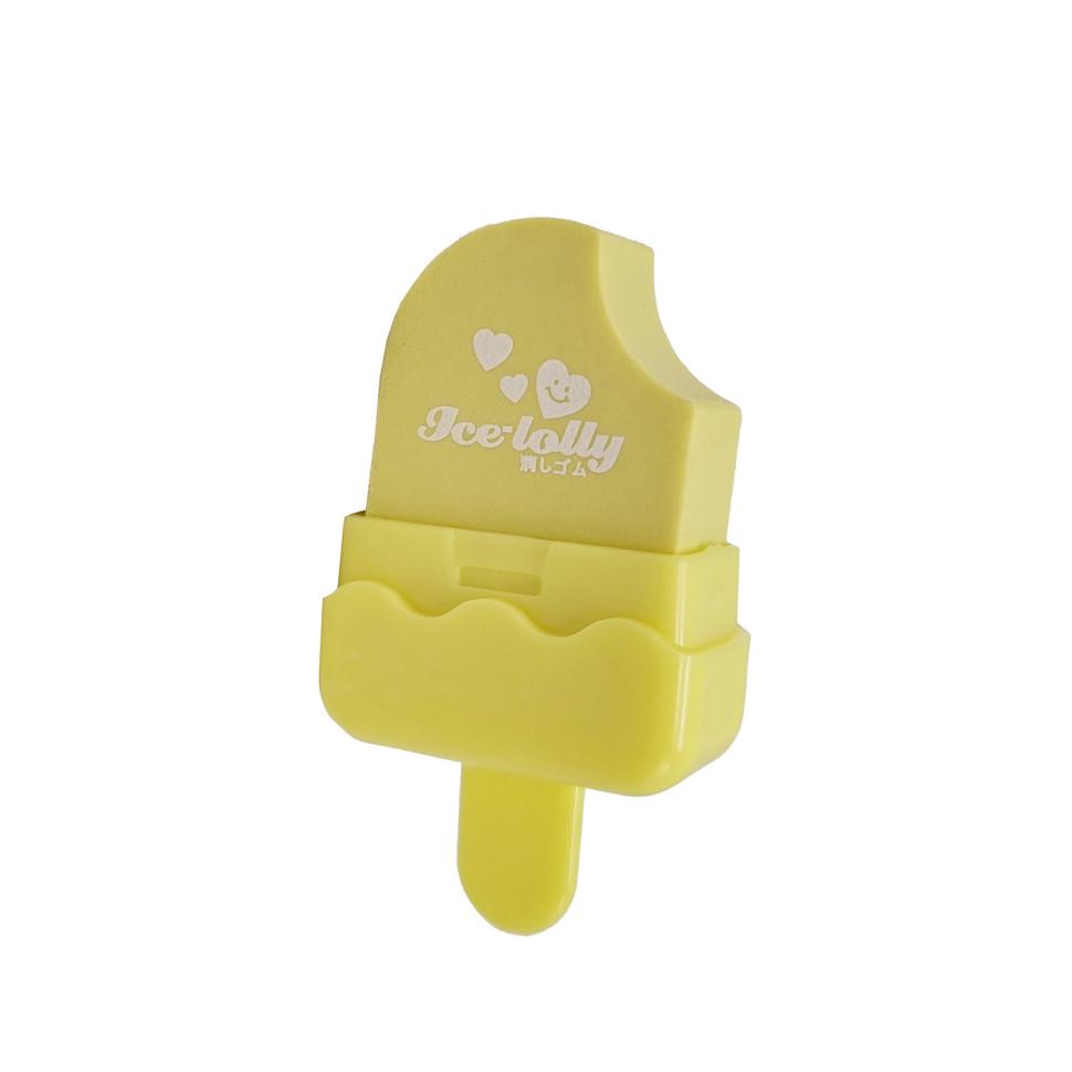 Резинка цветная COLOR-IT Мороженое 1852А в футляре Желтый (10983502)