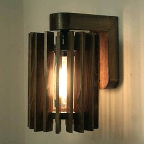 Світильник настінний з дерева Івнінг Капучино (БРА-005609)