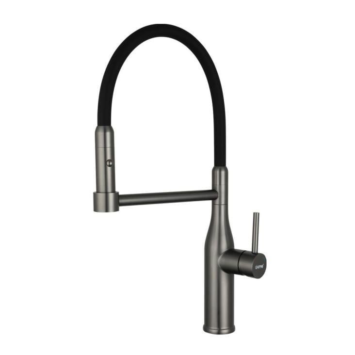 Смеситель для кухни Gappo G4398-51 с гибким изливом 2 режима Черный (1041344)