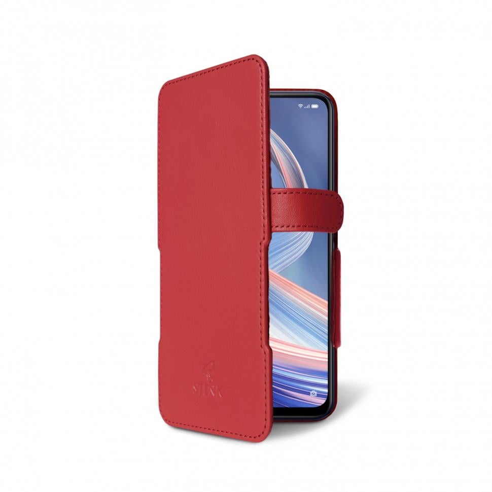 Чехол книжка Stenk Prime для OPPO A92s Красный (66607)