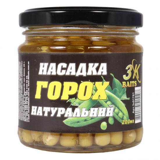 Насадка 3KBaits Premium Горох Натуральный 200 мл (3KB1664)
