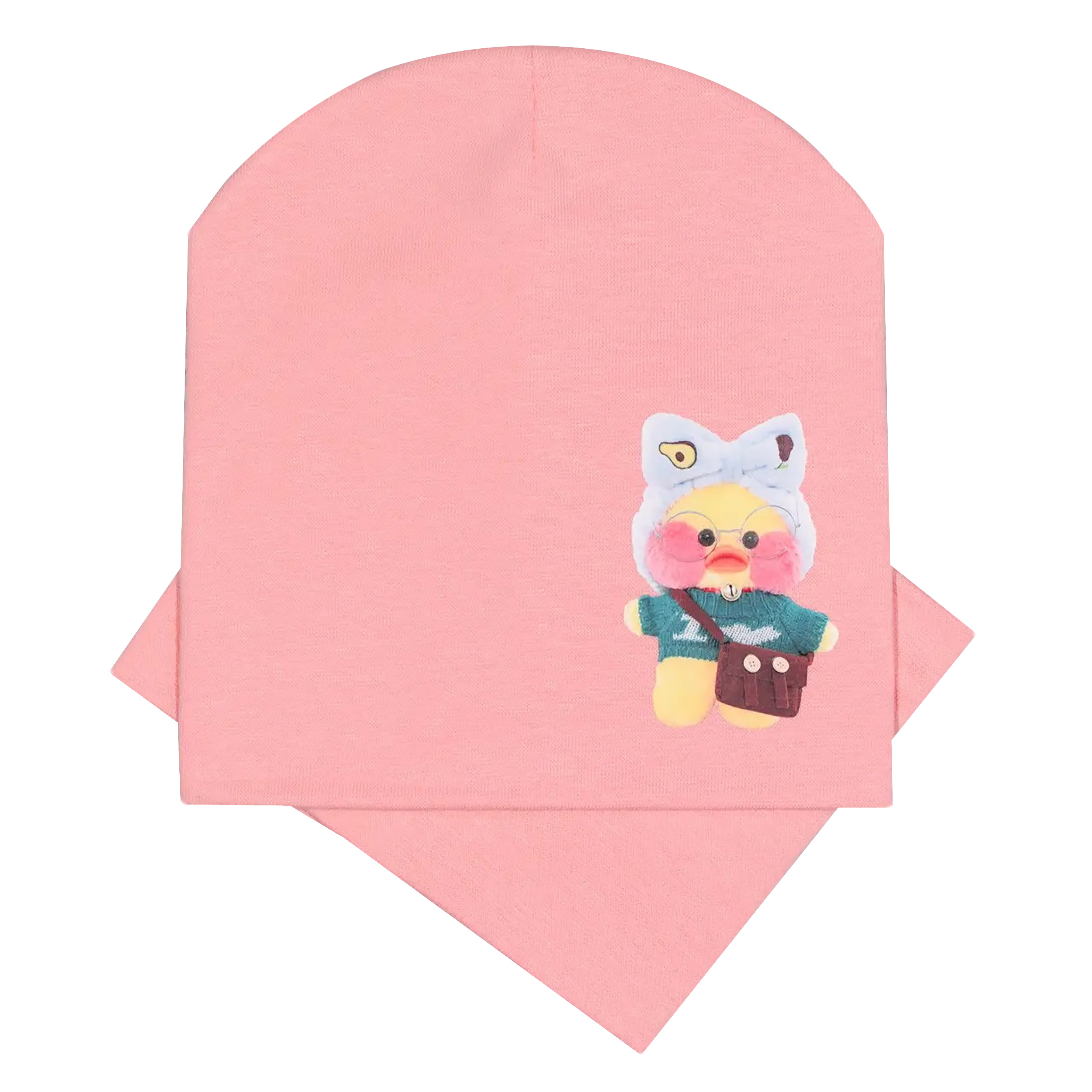 Комплект шапка с хомутом Kids Hat Канта для девочки р. 52-56 Пудровый (OF-722)