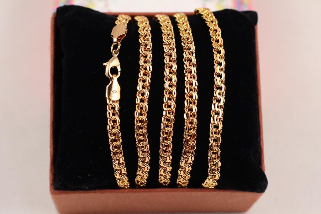 Цепь Xuping Jewelry круглый бисмарк 70 см 5 мм Золотистый