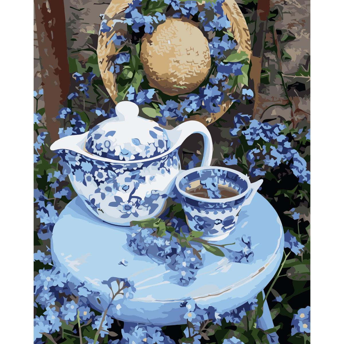 Картина по номерам Strateg Чаепитие 40x50 см (VA-3757)