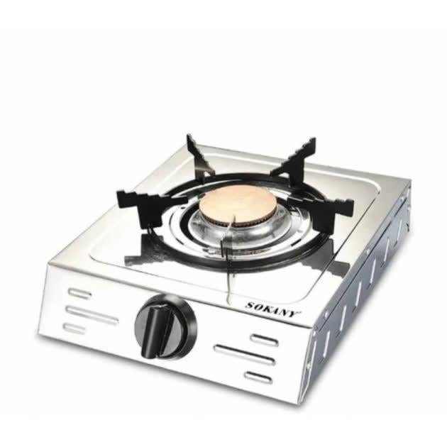 Настольная плита газовая Sokany одноконфорочная из нержавеющей стали (SK-07023/12)