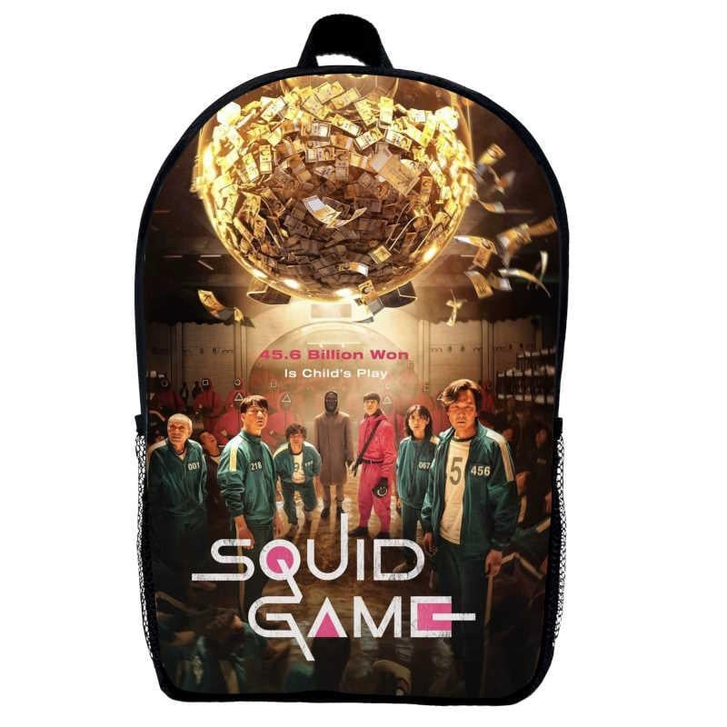 Шкільний рюкзак School Gear bag Squid Game 02 39х27х14 см 14 л Чорний (2501723183)