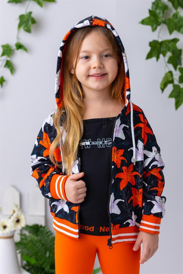 Свитшот для девочки Zeyland с капюшоном и очным узором 2 года 92 см (8683169153620)