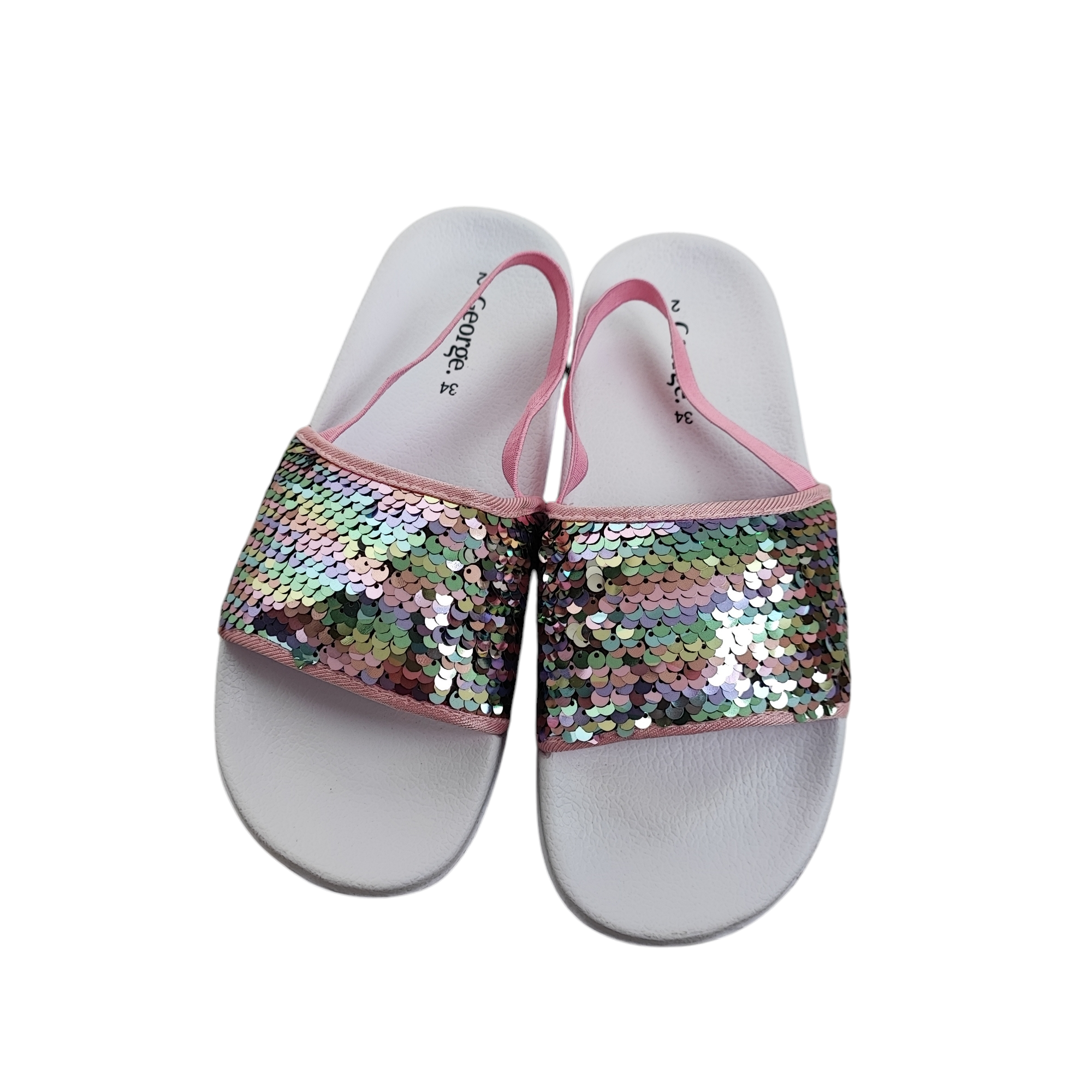 Шльопанці-сандалі для дівчинки George р. 34 Білий/Рожевий (250122096) - фото 3 Шльопанці-сандалі для дівчинки George р. 34 Білий/Рожевий (250122096) - фото 3