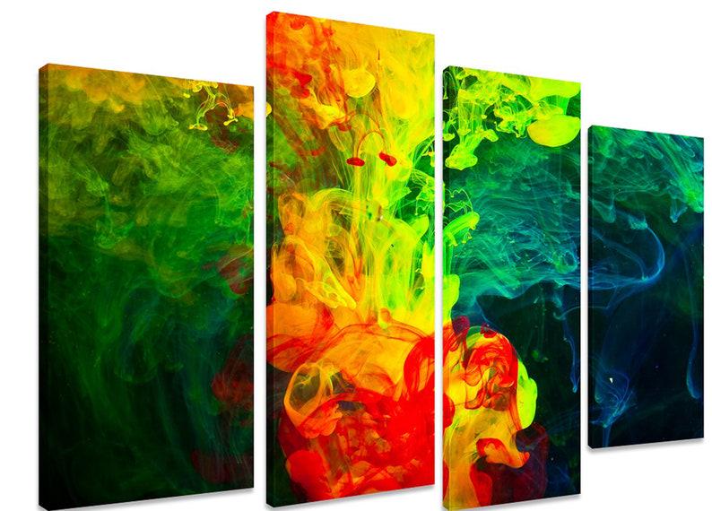 Модульная картина KIL Art Экспрессия красок на холсте из четырех частей 89x56 см (M4_M_282)