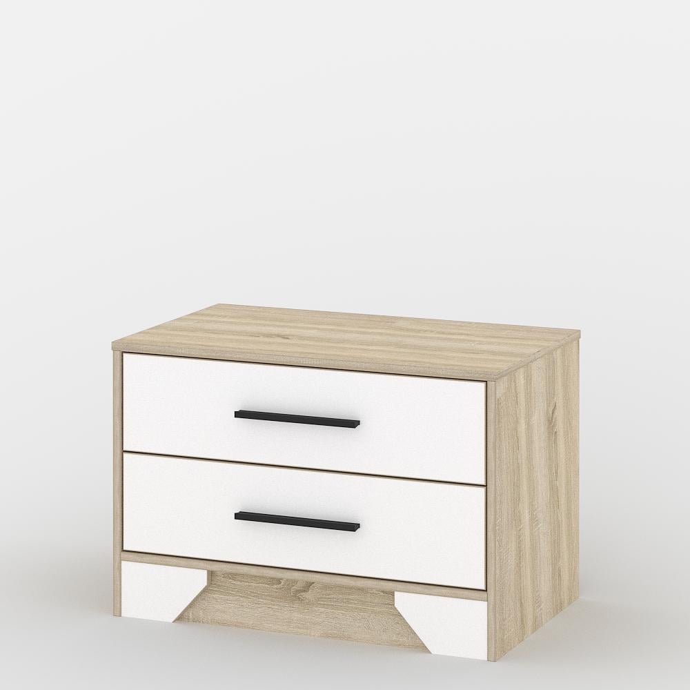 Комод Тіса-меблі Комод-112 73,2x50x40 см Дуб сонома/Білий