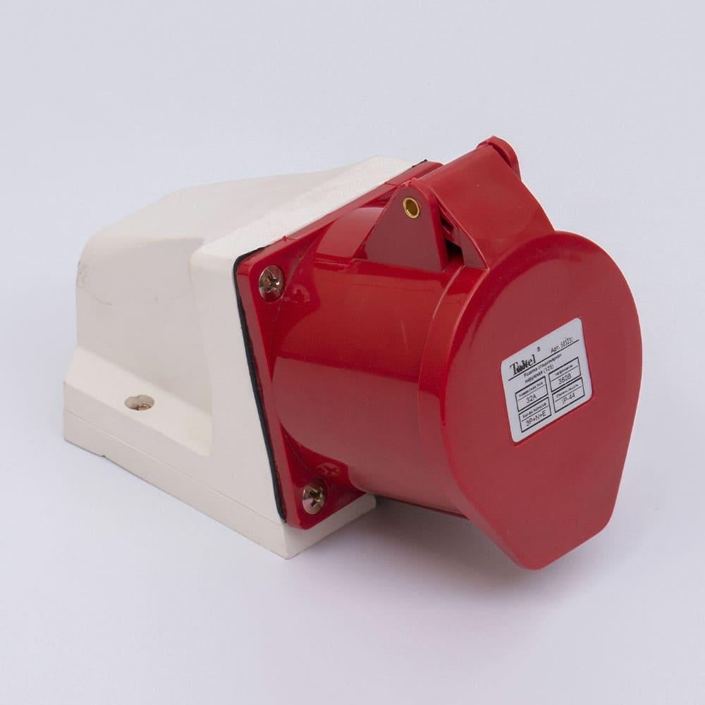Розетка стационарная TAKEL наружная Красный (503231)