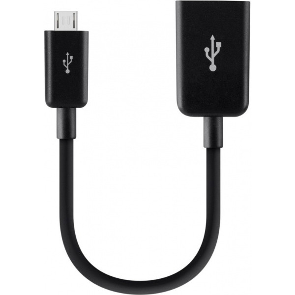 Перехідник Belkin USB 2.0 AF/microB OTG 0.12 м Black (F2CU014btBLK)