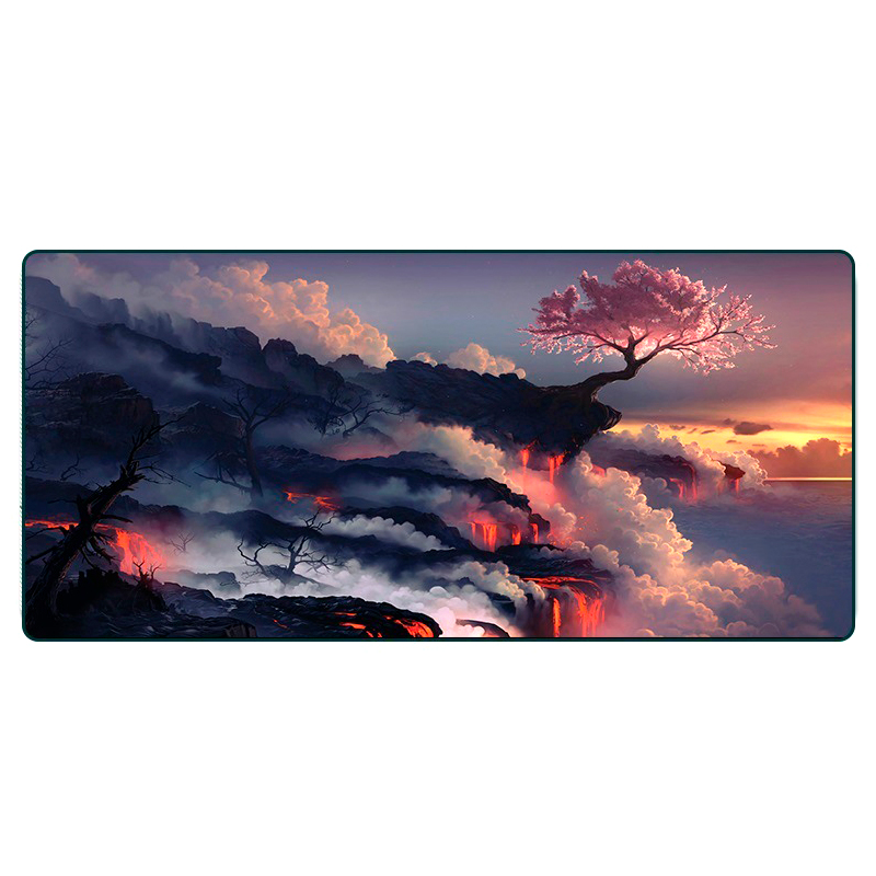 Коврик для мышки тканевый Blooming Sakura Mix с боковой прошивкой 2 мм 300x700 мм (35602)