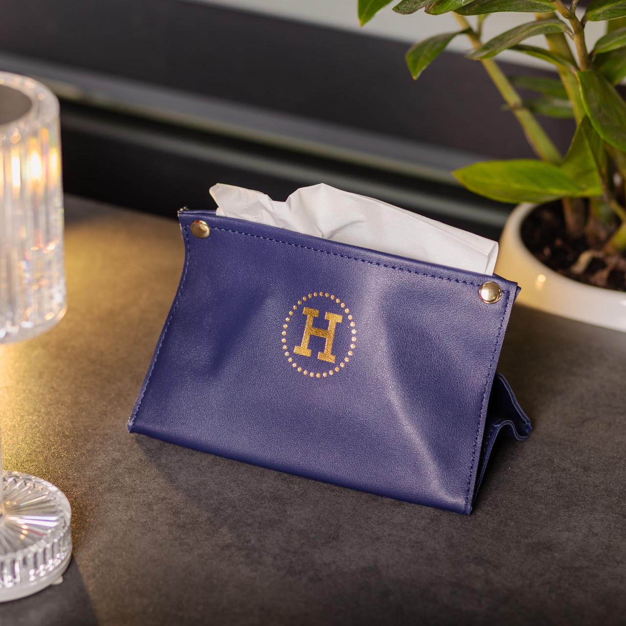 Салфетница из экокожи автомобильный HP-3-213BL 20х7,5х11,5 см Синий (A-033511) - фото 6