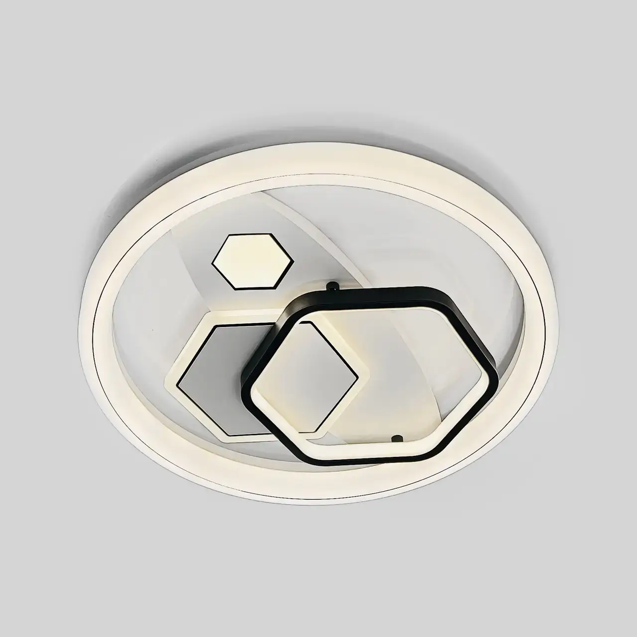 Люстра управляемая светодиодная LORA DOUBLE H On/Off 78W White