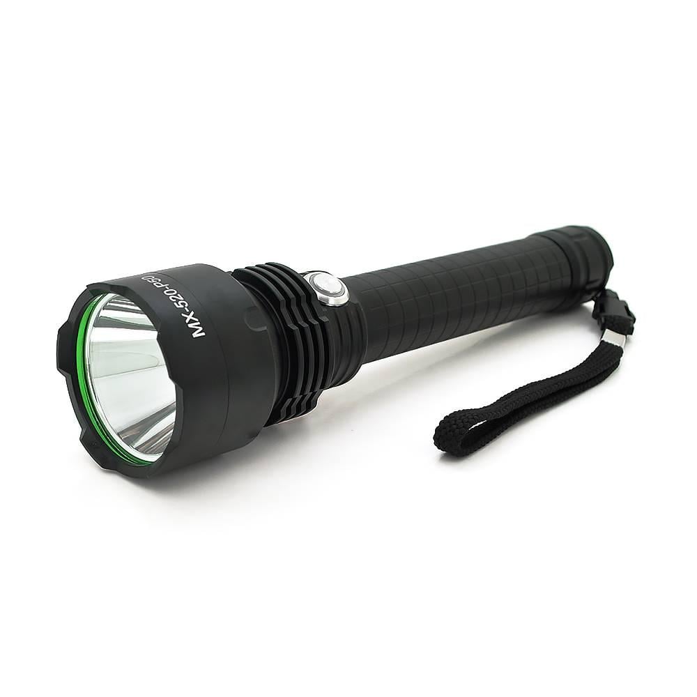Ліхтар ручний POWERMASTER MX-520-P50 1LED XPE led 3.5W 5 режими 2х26650/9800mah IP40 кабель USB-micro 250х62х35 мм Black (32189)