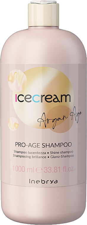 Шампунь с аргановым маслом для окрашенных волос Inebrya Ice Cream Pro Age Shampoo 1000 мл (1178231199)