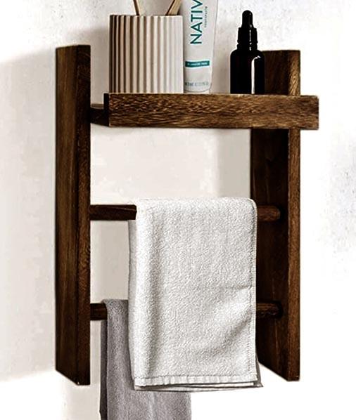 Полка для ванной из дерева Бернау Капучино (ВНП/012209) Полка для ванной из дерева Бернау Капучино (ВНП/012209)