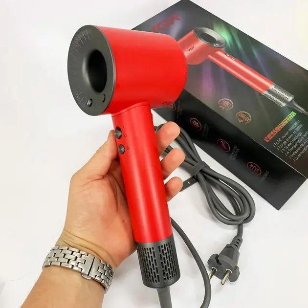 Фен VGR V-445 1600 Вт Червоний (opt-104817) - фото 2 Фен VGR V-445 1600 Вт Червоний (opt-104817) - фото 2