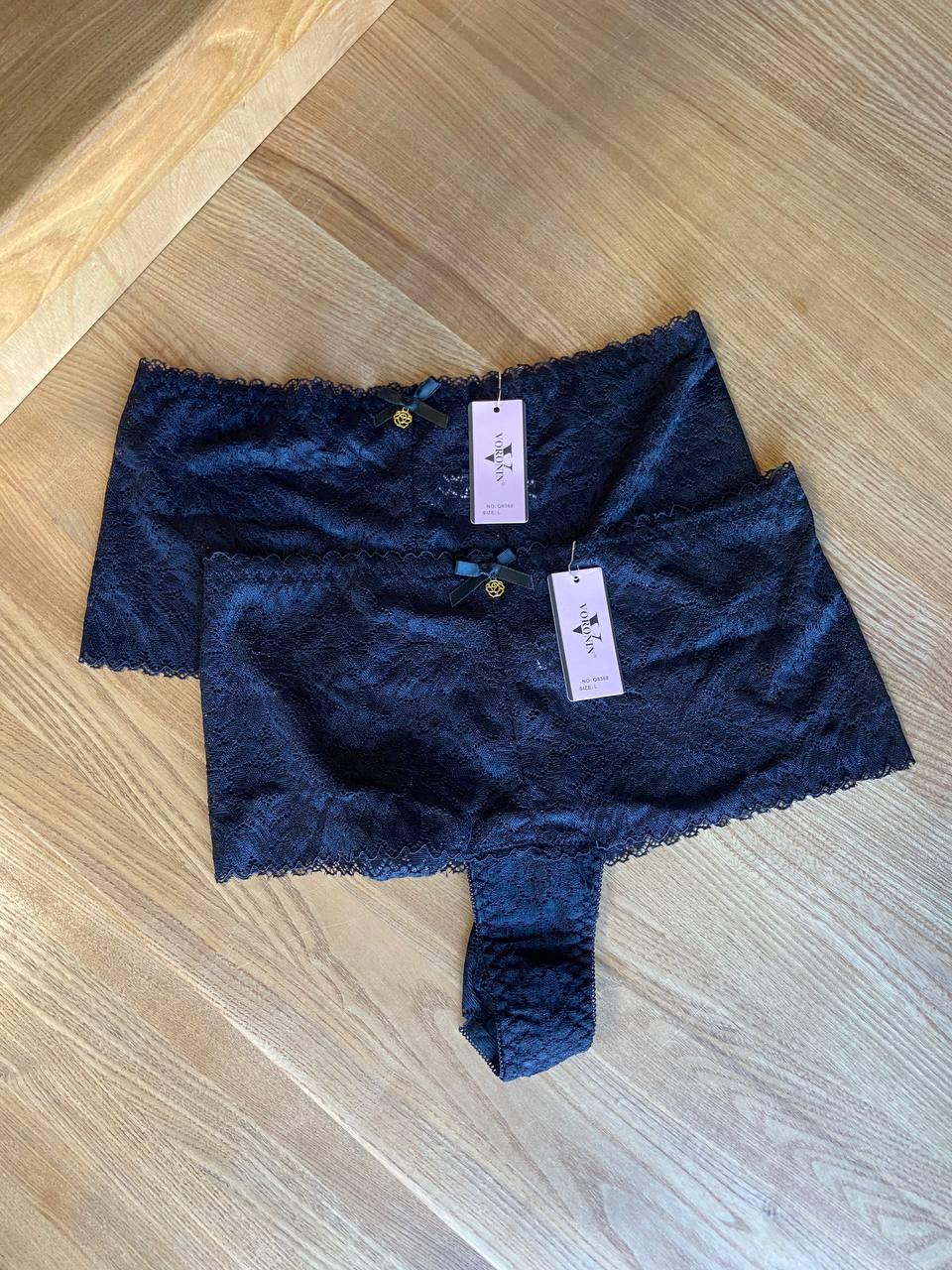 Труси стрінги з високим мереживним поясом 2 шт. XL (Q8368-5)