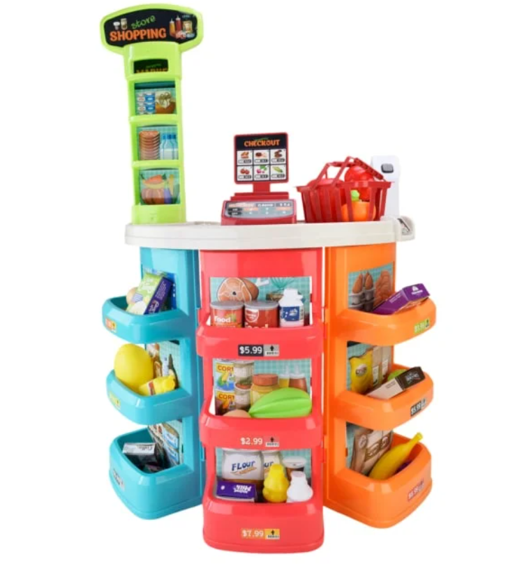 Детский игровой набор Магазин с продуктами 922-192 кассовый аппарат со сканером со звуком (2698542306)