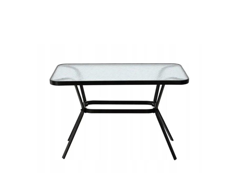 Стіл садовий Garden Line скляний чорні ніжки 110x60 см - фото 2