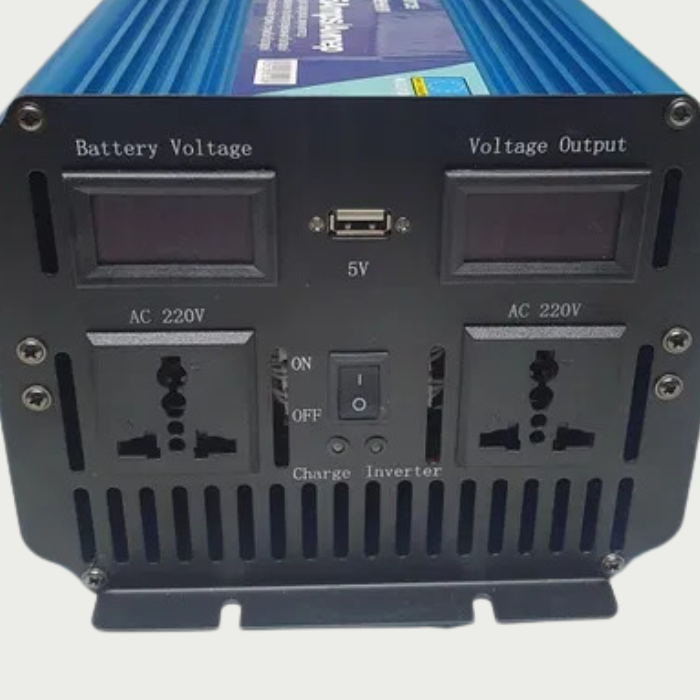 Автомобильный инвертор Power Inverter Wimpex 3000W чистая синусоида с зарядкой аккумулятора (WX-3100) - фото 2