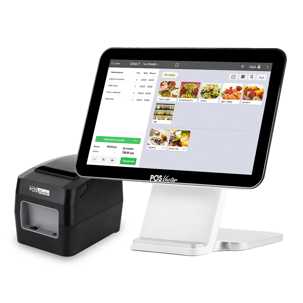 ПОС терминал с дисплеем и чековым принтером и программой ПРРО (RA-60)