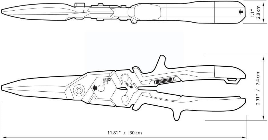 Ножницы по металлу ToughBuilt удлиненные прямые 300 мм (TB-H4-60-SL-BEA) - фото 9 Ножницы по металлу ToughBuilt удлиненные прямые 300 мм (TB-H4-60-SL-BEA) - фото 9