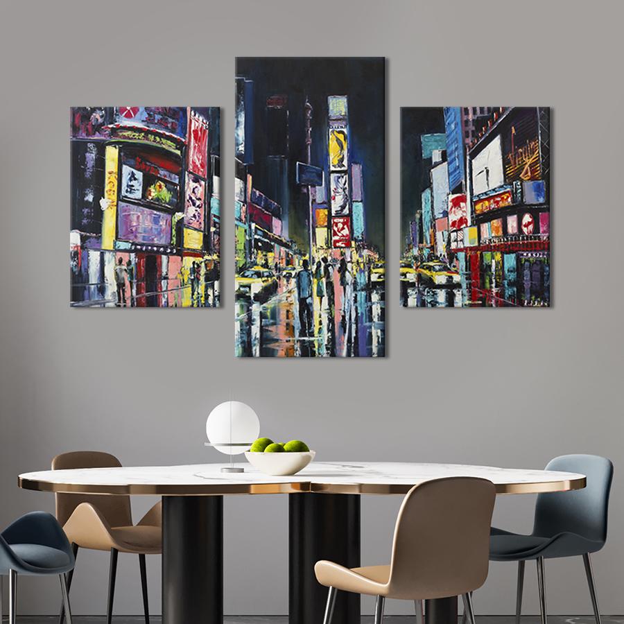 Картина для интерьера Таймс-сквер - центр Нью-Йорка 141x90 см (373-32)
