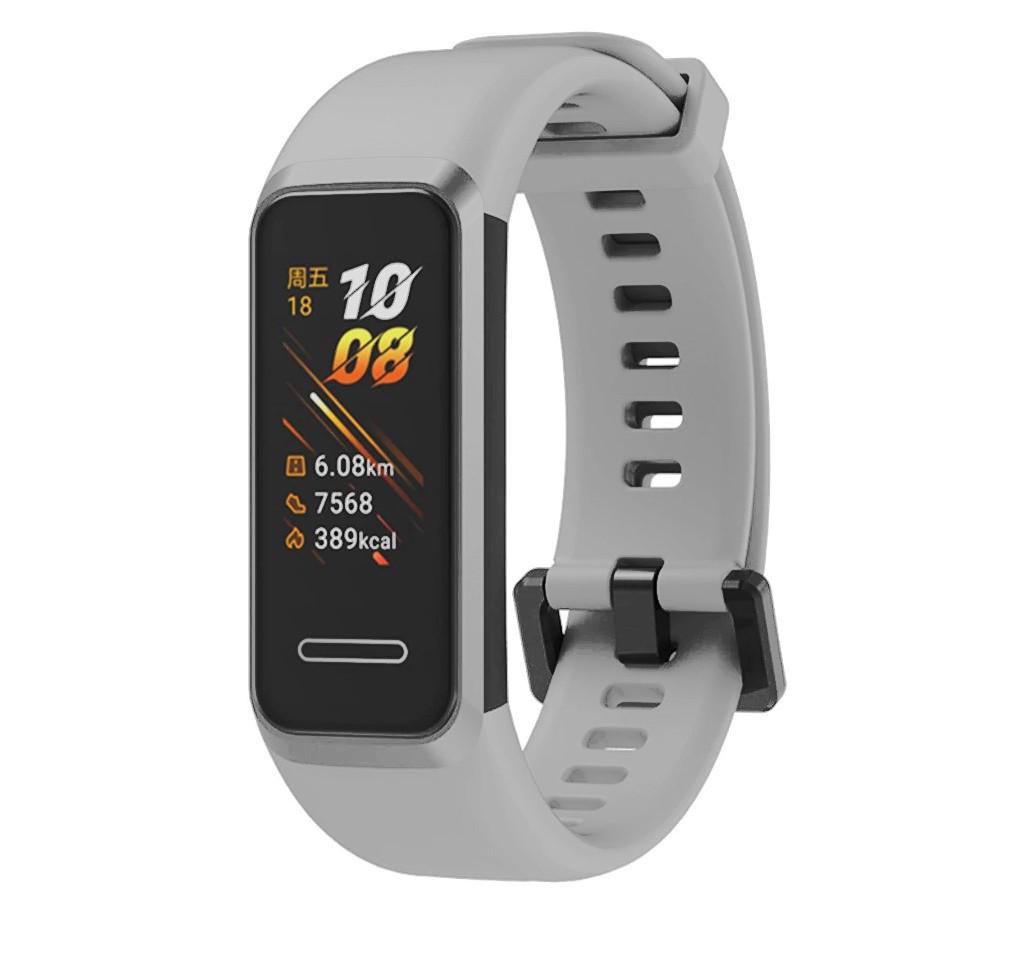 Силиконовый ремешок Primo для фитнес браслета Huawei Band 4 Grey (1231401615) - фото 2