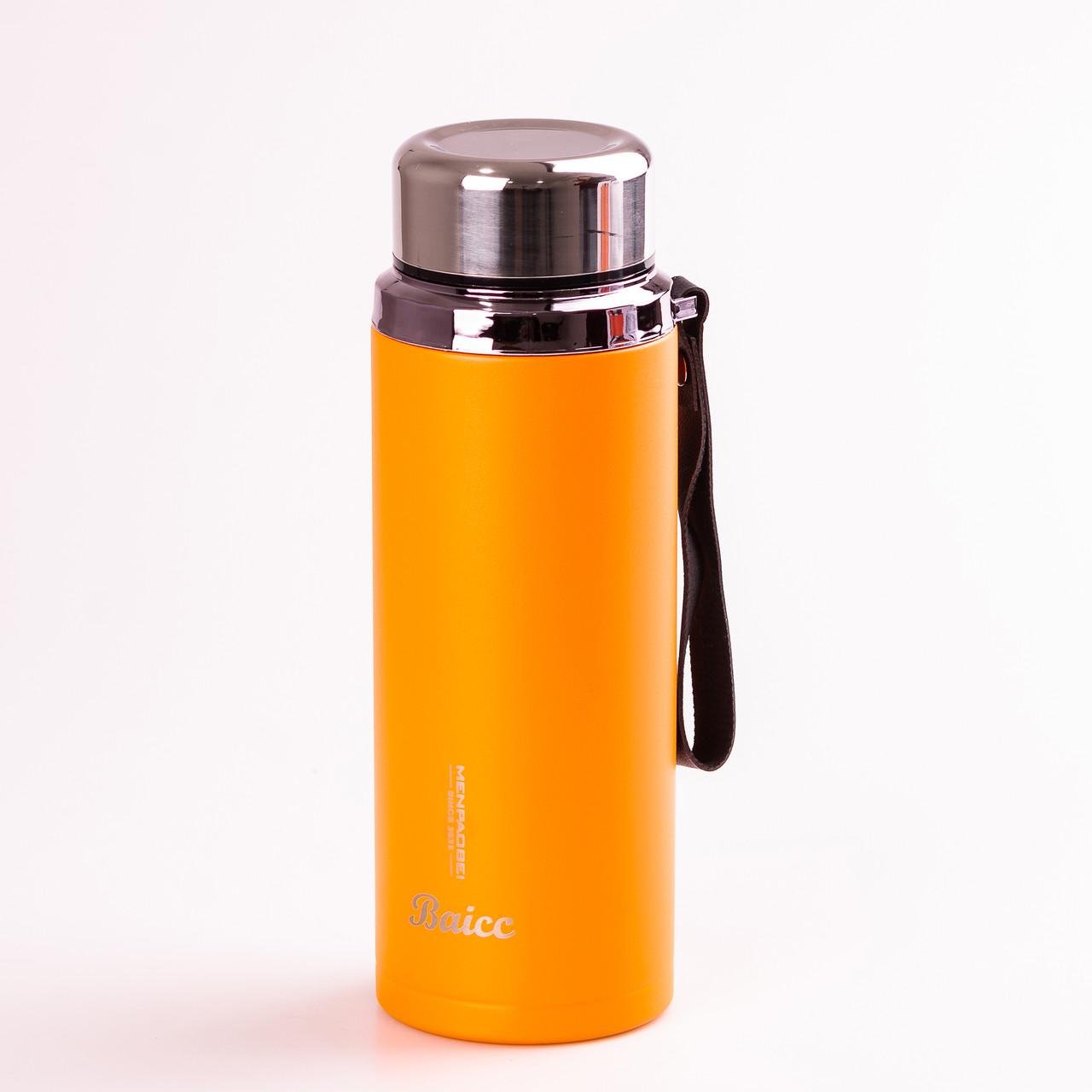 Термос из нержавеющей стали с ремешком 800 мл Оранжевый