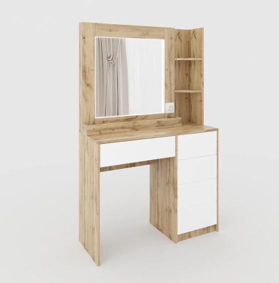 Туалетний столик New and Classic з LED підсвічуванням 1600x1000x380 мм Тахо/Білий - фото 2