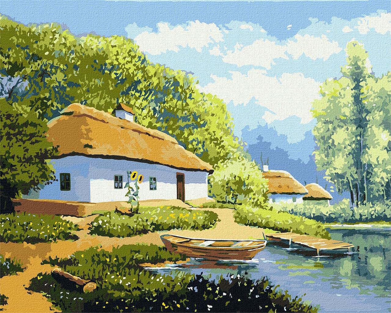 Картина по номерам Идейка Каникулы у бабушки KHO6303 холст на подрамнике 40x50 см (1670718705)