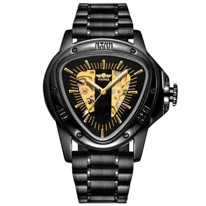 Часы наручные мужские Winner Triangle Black (1645)
